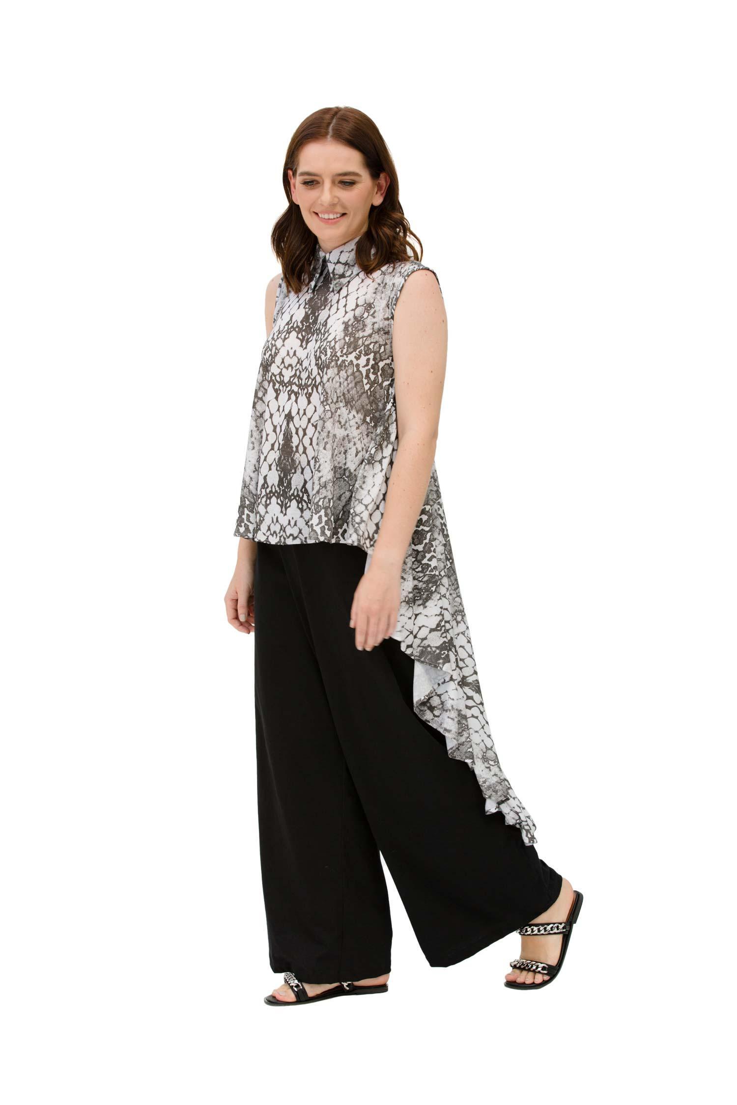 Asymmetrical top with python print Size M Color Multicolor