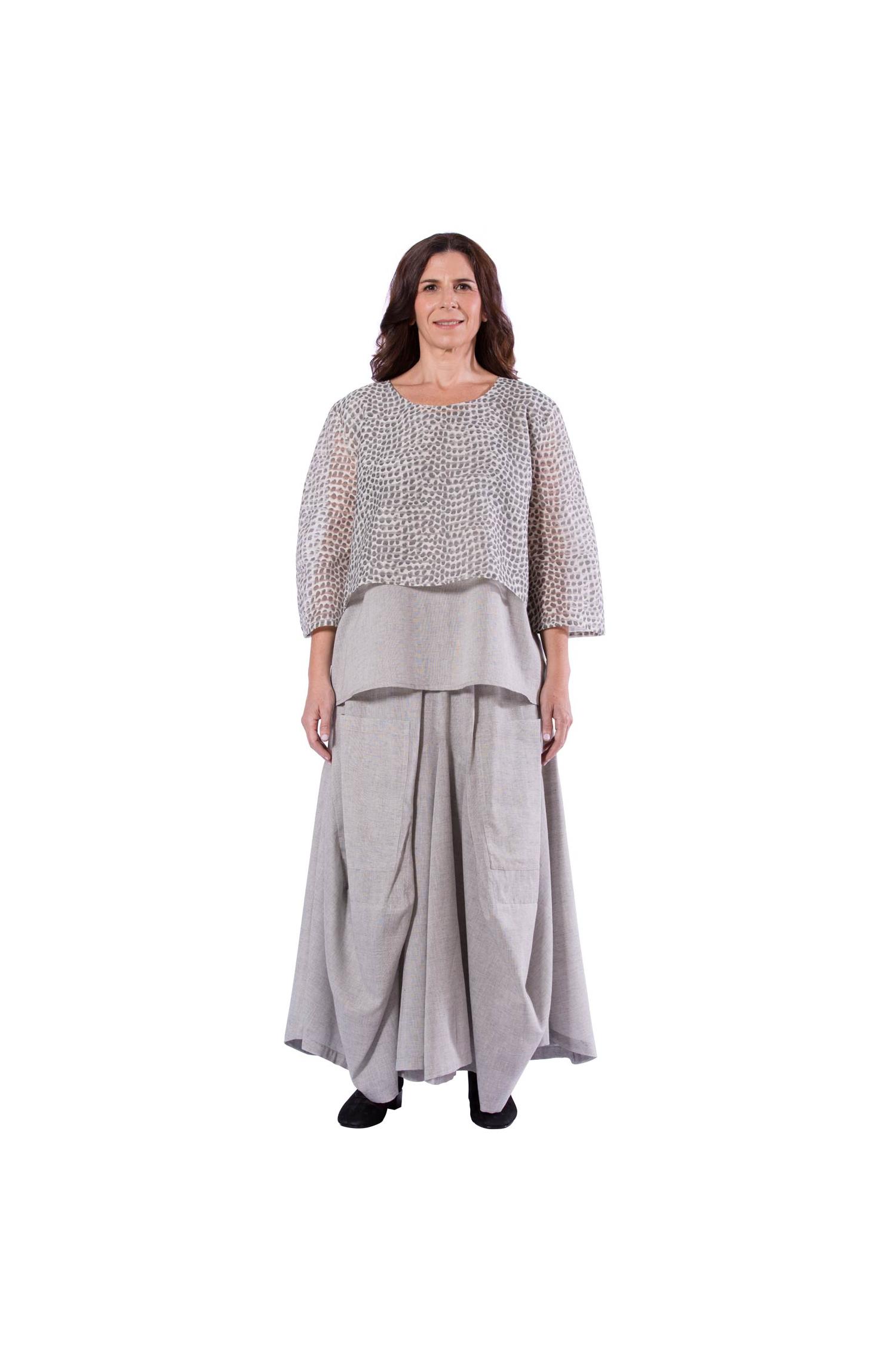 Gray layered skirt